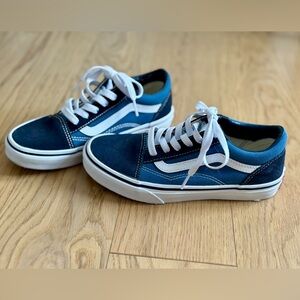 Kids Vans Old Skool Shoes Navy/White 3.5 New
